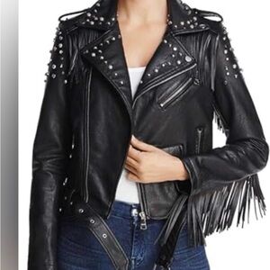 Studded Fringe Moto Jacket – Size Medium – $250 Retail festival